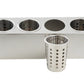 Eva scola posate 4 scomparti estraibili acciaio inossidabile 51x16x18cm