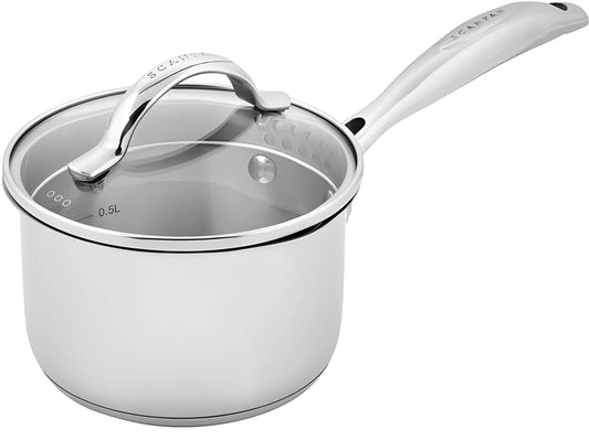 Scanpan Casseruola con mancio e coperchio in vetro "STS" cm Ø14