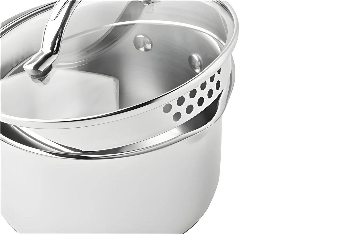 Scanpan Casseruola con mancio e coperchio in vetro "STS" cm Ø14
