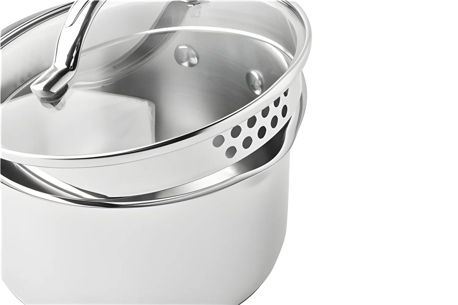Scanpan Casseruola con mancio e coperchio in vetro "STS" cm Ø14
