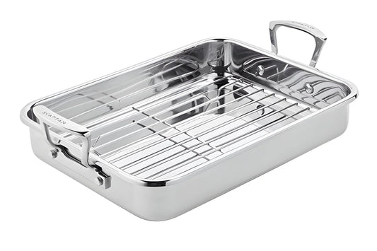 Scanpan teglia Arrostiera inox con griglia "Impact" induzione cm 42x26