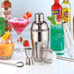 Cilio Set da barman da 5 pezzi shaker in acciaio inox lucido