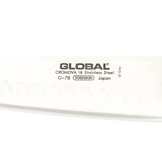 Global Coltello da cucina con lama alveolata G-78 cm 18/30,5