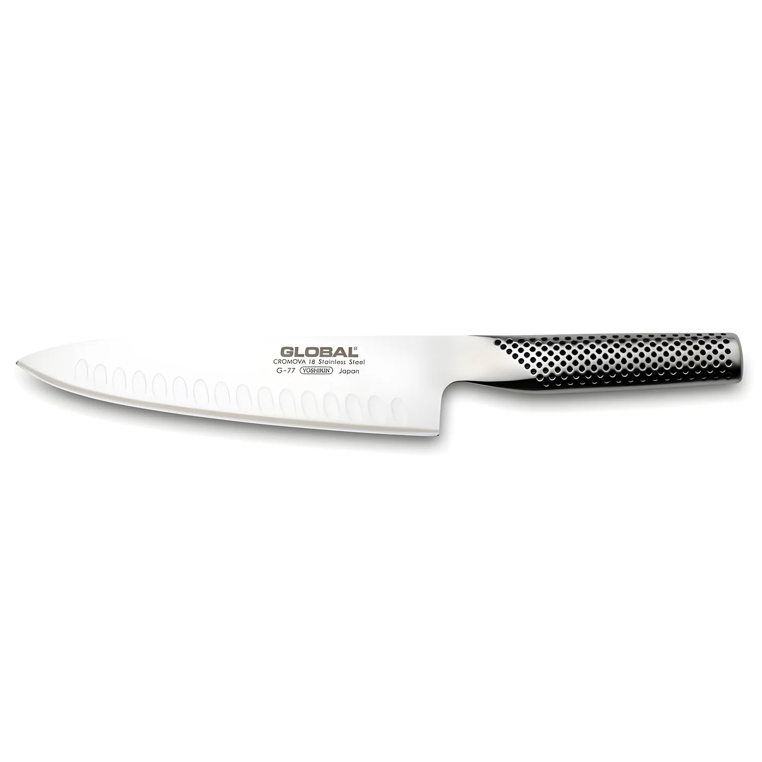 Global Coltello da cucina con lama alveolata G-77 cm 20/33
