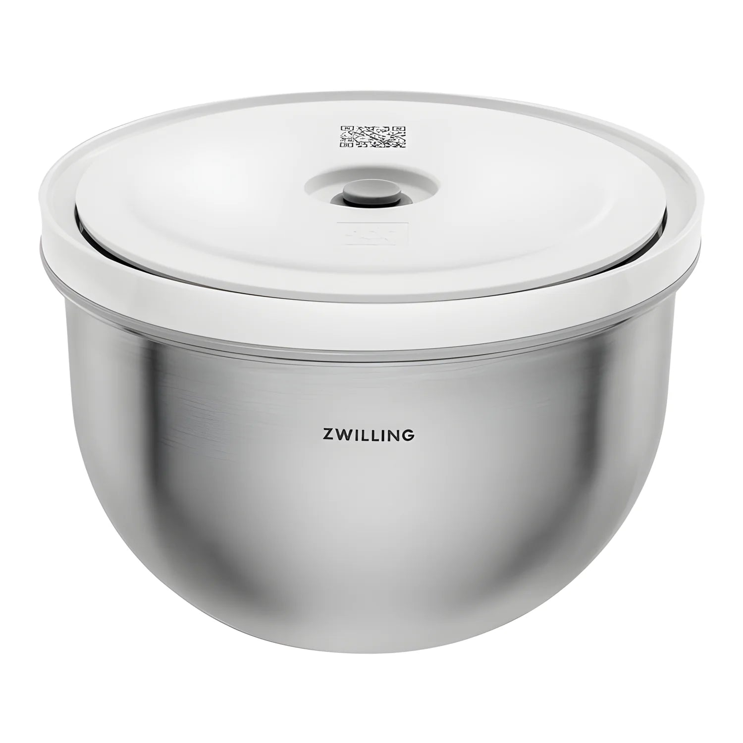 Zwilling Fresh & Save BOWLS Starterset – 9 Pezzi con Pompa Sottovuoto, 2 Ciotole Inox M/L + Buste, Bianco-Acciaio, Art. 1031015