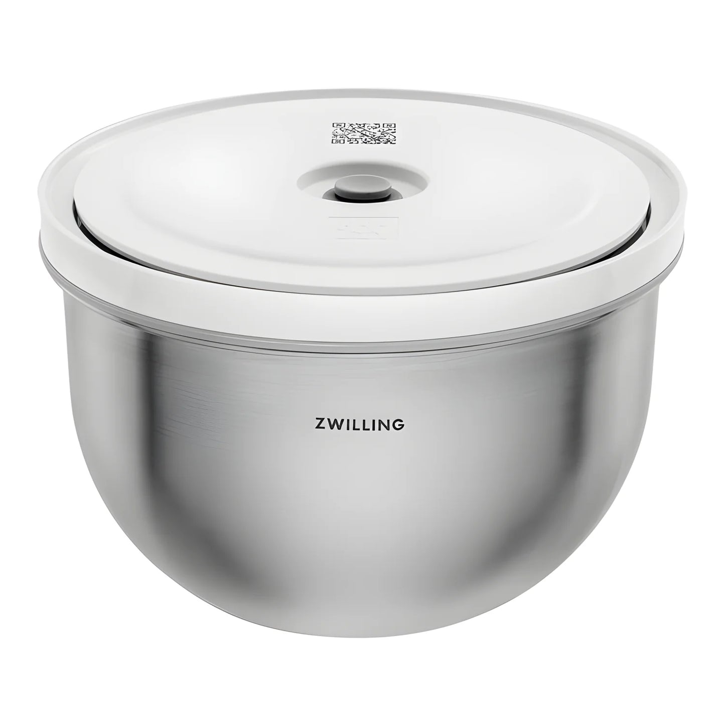 Zwilling Fresh & Save BOWLS Starterset – 9 Pezzi con Pompa Sottovuoto, 2 Ciotole Inox M/L + Buste, Bianco-Acciaio, Art. 1031015