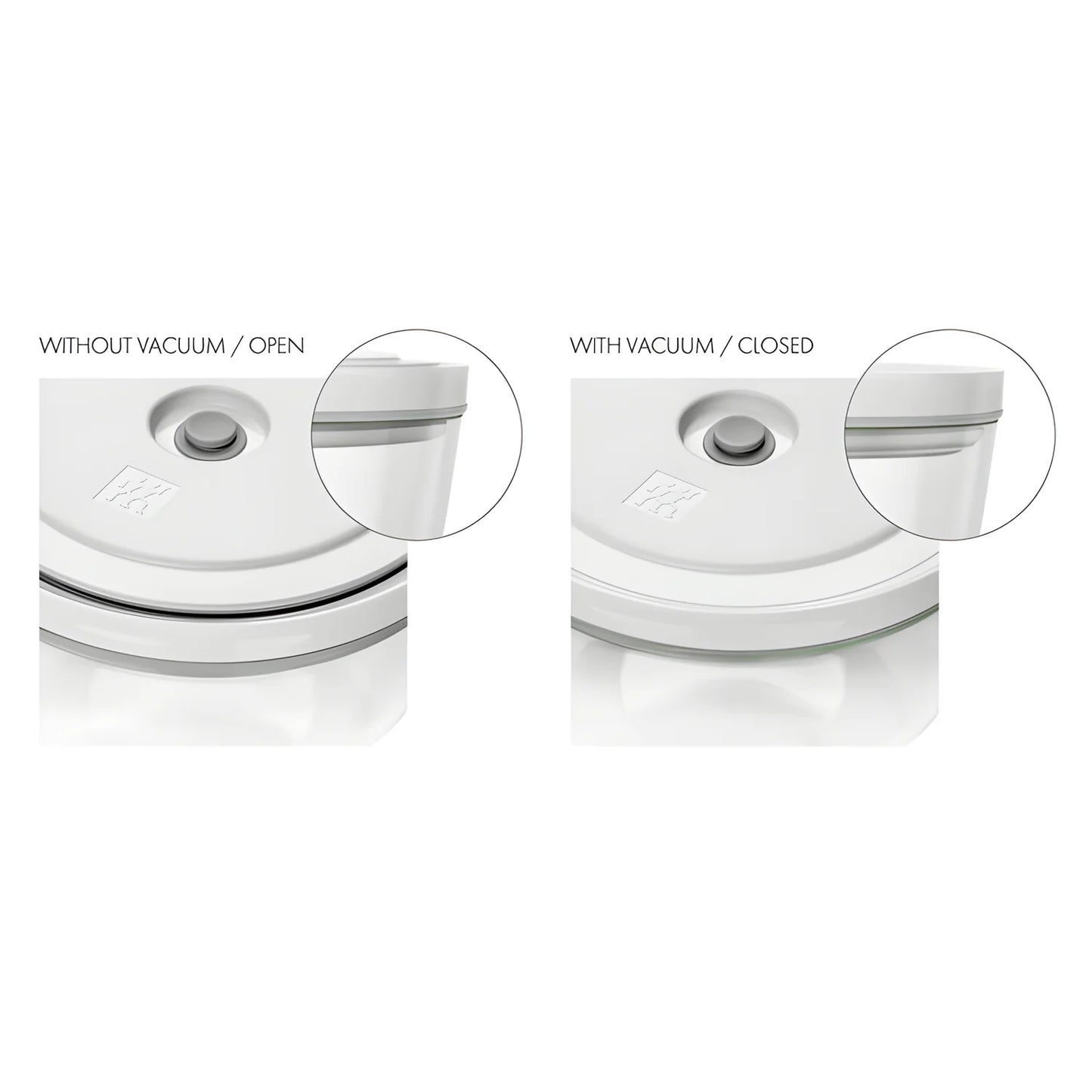 Zwilling Fresh & Save BOWLS Starterset – 9 Pezzi con Pompa Sottovuoto, 2 Ciotole Inox M/L + Buste, Bianco-Acciaio, Art. 1031015