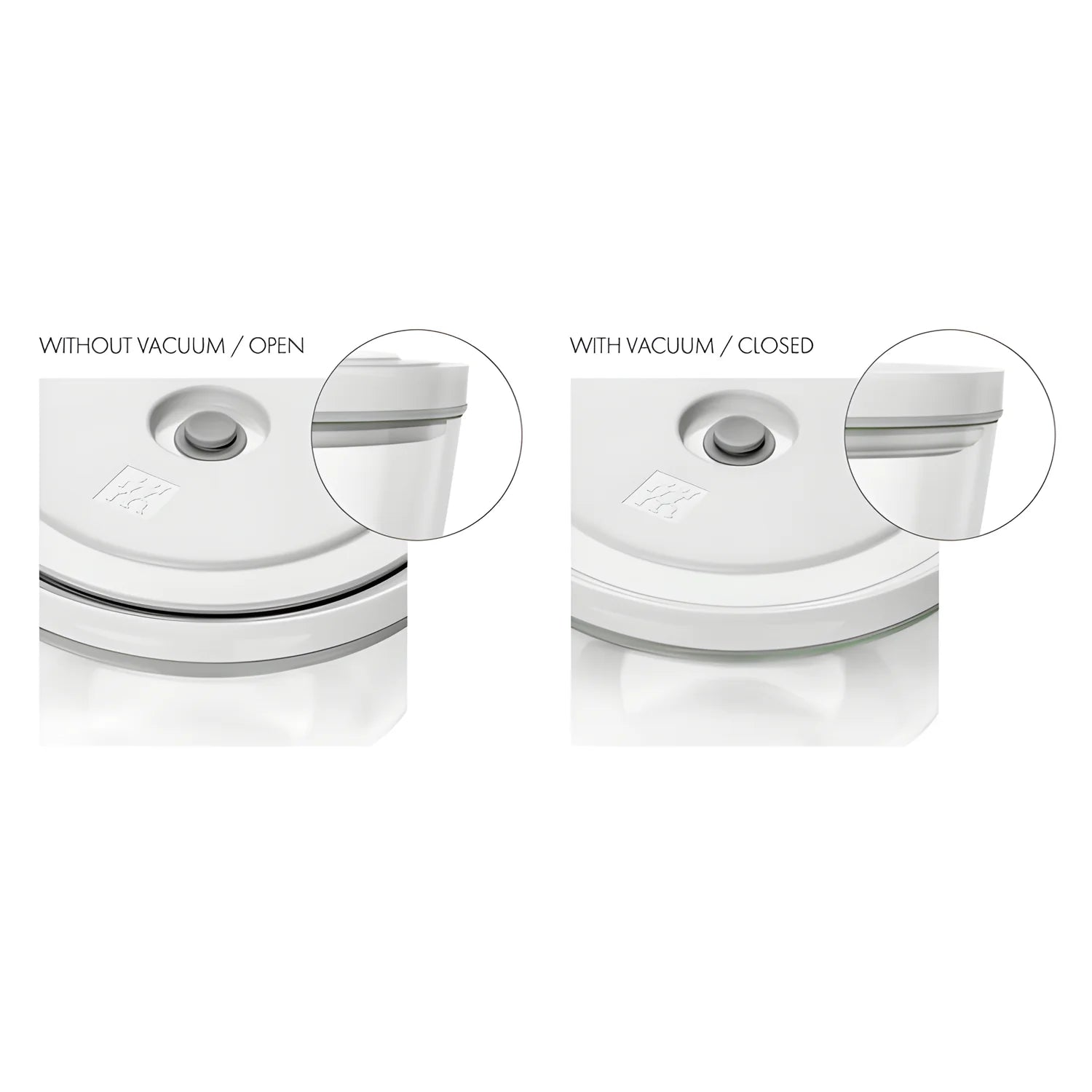 Zwilling Fresh & Save BOWLS Starterset – 9 Pezzi con Pompa Sottovuoto, 2 Ciotole Inox M/L + Buste, Bianco-Acciaio, Art. 1031015