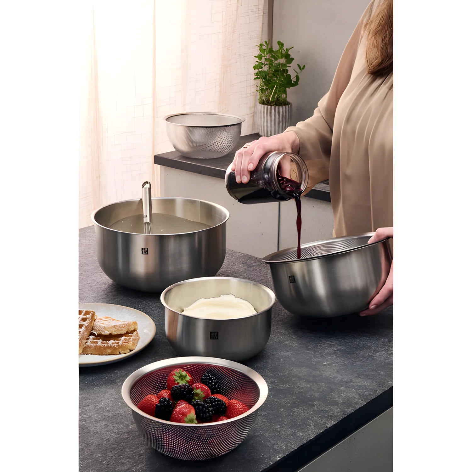 Zwilling Prep Set 3 Ciotole in Acciaio Inox – Ø 17, 21, 25 cm, Design Matteo Thun e Antonio Rodriguez