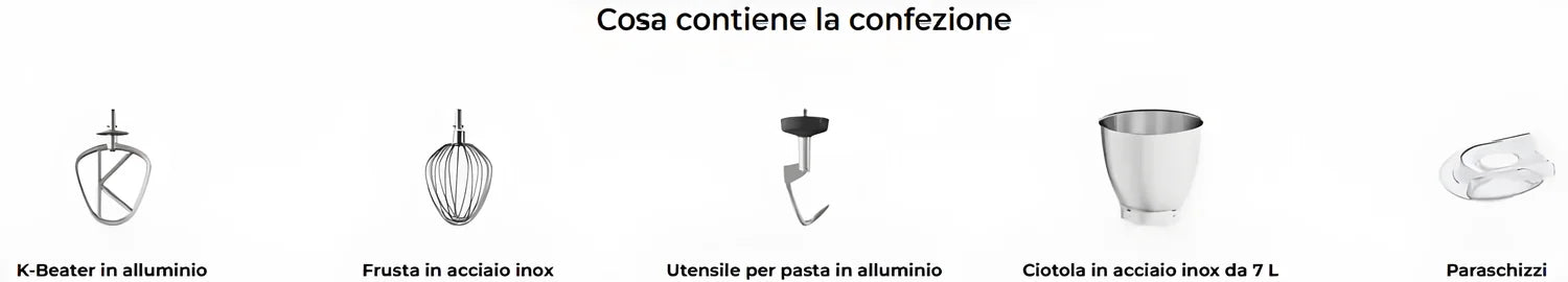 Kenwood Planetaria impastatrice Titanium Chef Baker XL Lite KVL65.001WH ciotola da 7 litri + bilancia integrata e buono acquisti €100