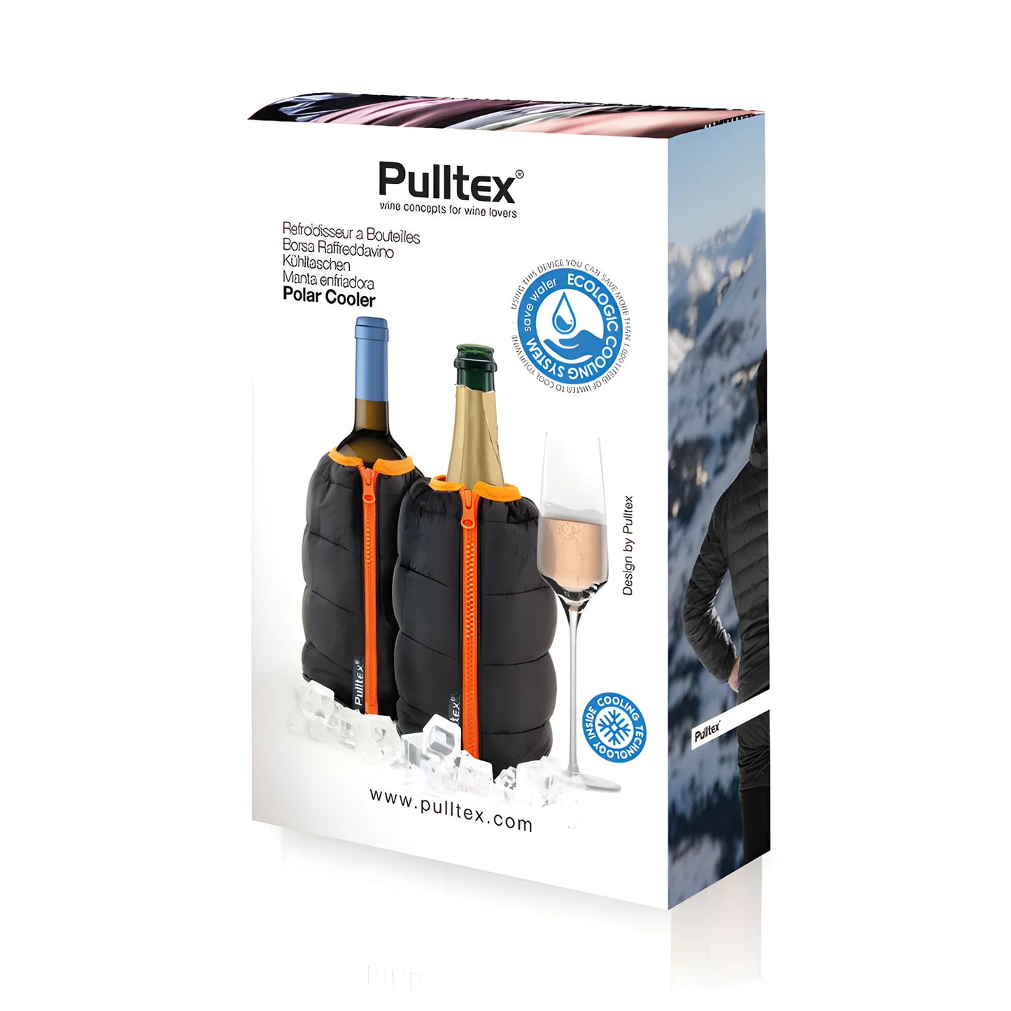 Pulltex Borsa raffredda bottiglie "Polar" riempita con gel refrigerante