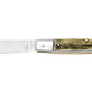 Coltello Pattada impugnatura in corno grezzo lunghezza totale inox 18cm