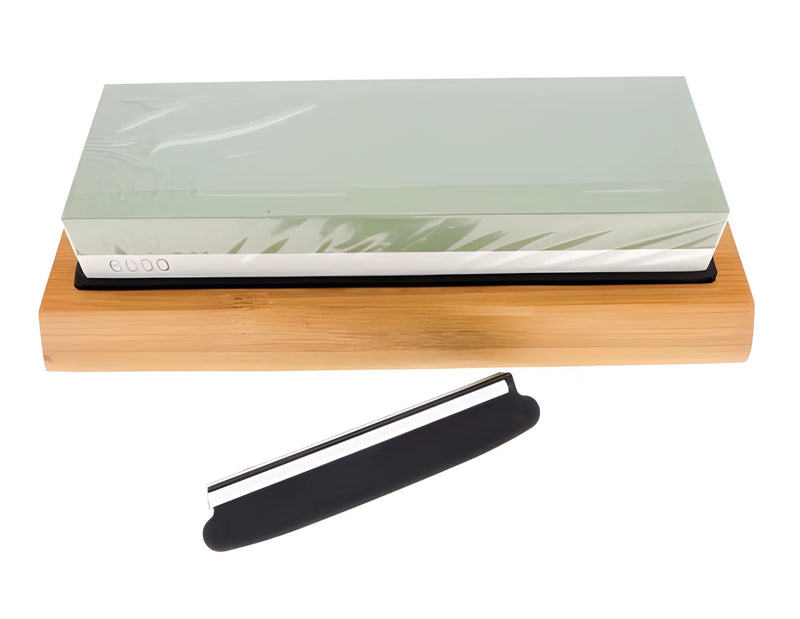 Shimura  Pietra per affilare 1000/6000 con supporto in legno