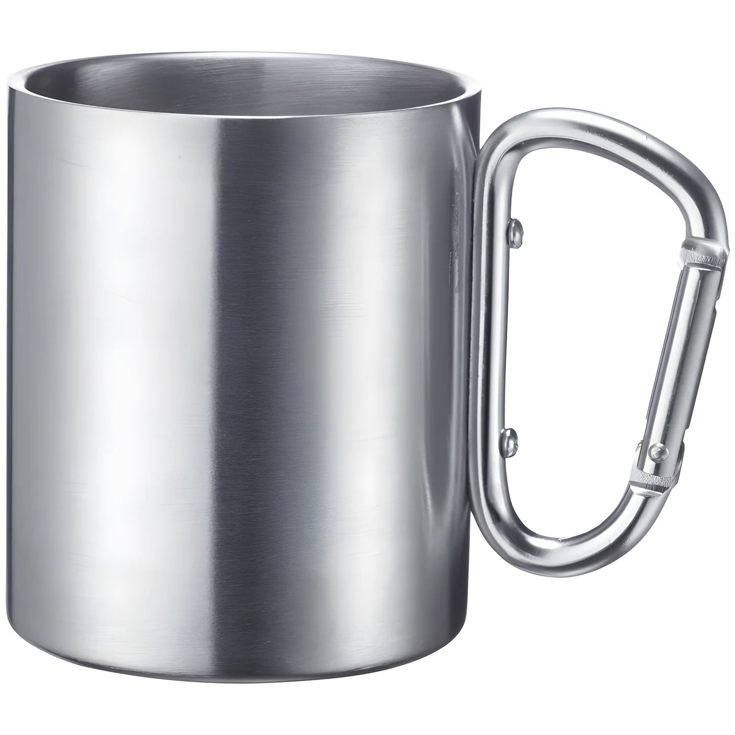 Westmark Tazza con manico a moschettone ml 300/cm Ø7,5x9 doppia parete in acciaio inossidabile per funzione isolante