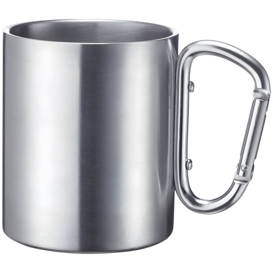 Westmark Tazza con manico a moschettone ml 300/cm Ø7,5x9 doppia parete in acciaio inossidabile per funzione isolante