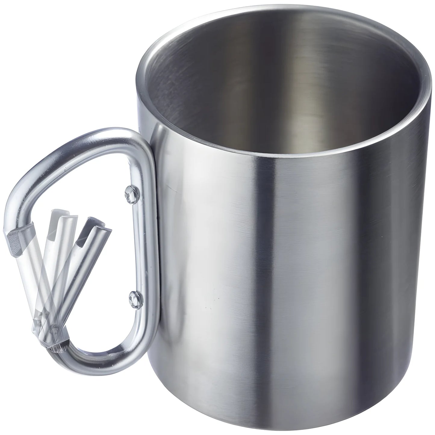 Westmark Tazza con manico a moschettone ml 300/cm Ø7,5x9 doppia parete in acciaio inossidabile per funzione isolante
