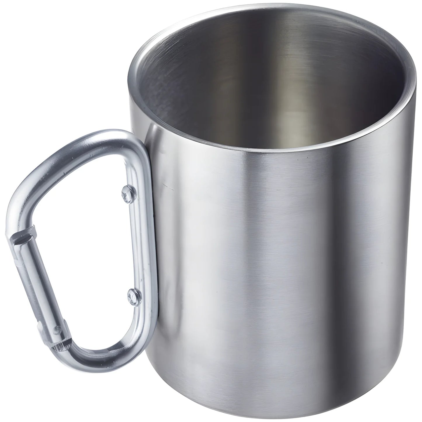 Westmark Tazza con manico a moschettone ml 300/cm Ø7,5x9 doppia parete in acciaio inossidabile per funzione isolante