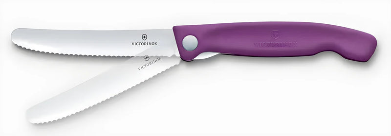 Victorinox Coltello Pieghevole da Picnic Swiss Classic Ondulato | Manico Viola | 6.7835.FC1