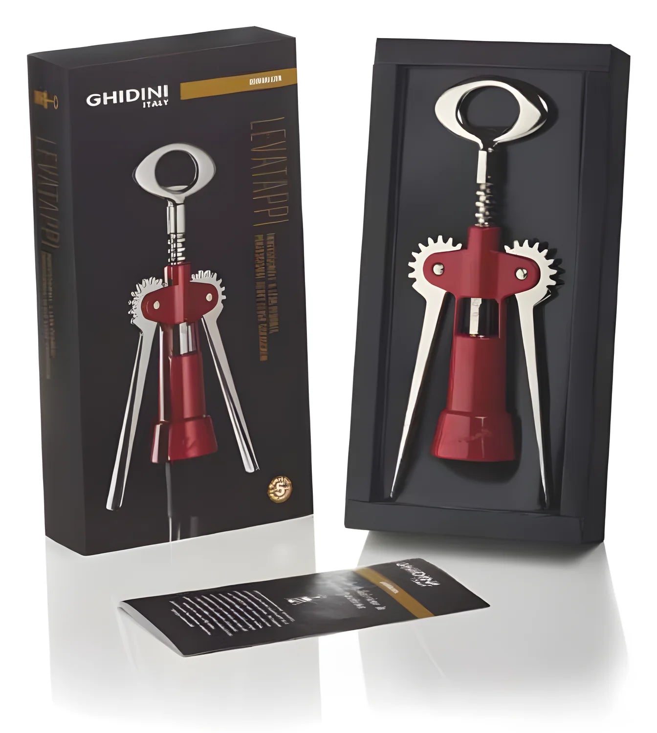 Ghidini levatappi a due leve "Tavernello" confezione regalo