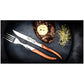 Laguiole Style Set 6 coltelli da bistecca "Luxury Line" i impugnatura in pakkawood rose lama cm 10,5