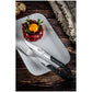 Laguiole Style Set 6 coltelli da bistecca "Luxury Line" i impugnatura in pakkawood nero lama cm 10,5