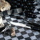 Laguiole Style Set 6 coltelli da bistecca "Luxury Line" i impugnatura in pakkawood nero lama cm 10,5
