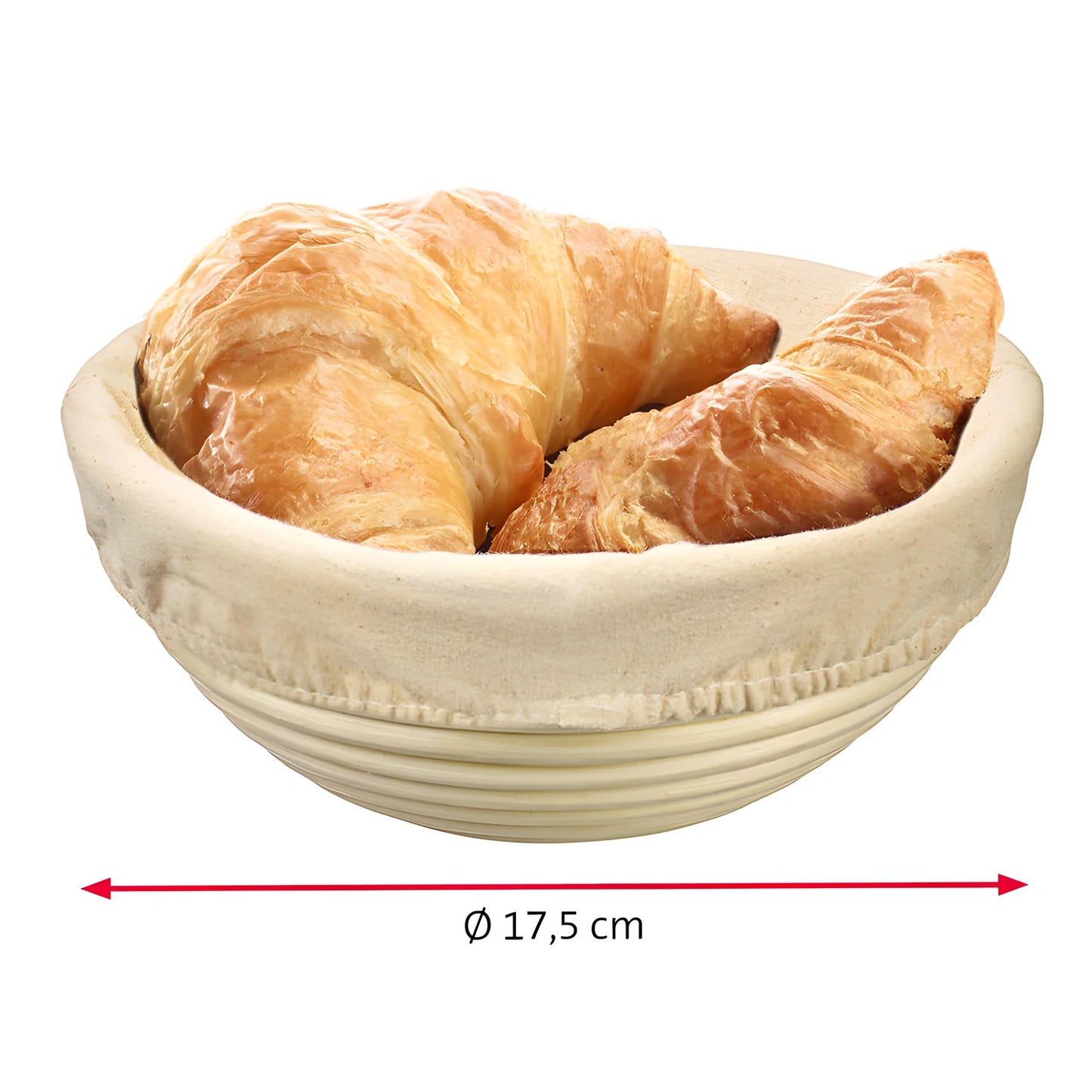 Westmark Cesto lievitazione per impasto pane tondo con copertura cm Ø17,5x8,1 per circa 750 - 1000 g di impasto