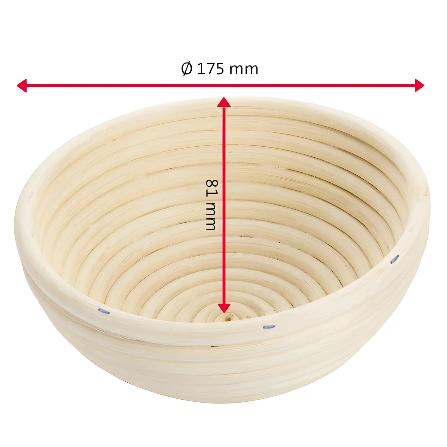 Westmark Cesto lievitazione per impasto pane tondo con copertura cm Ø17,5x8,1 per circa 750 - 1000 g di impasto