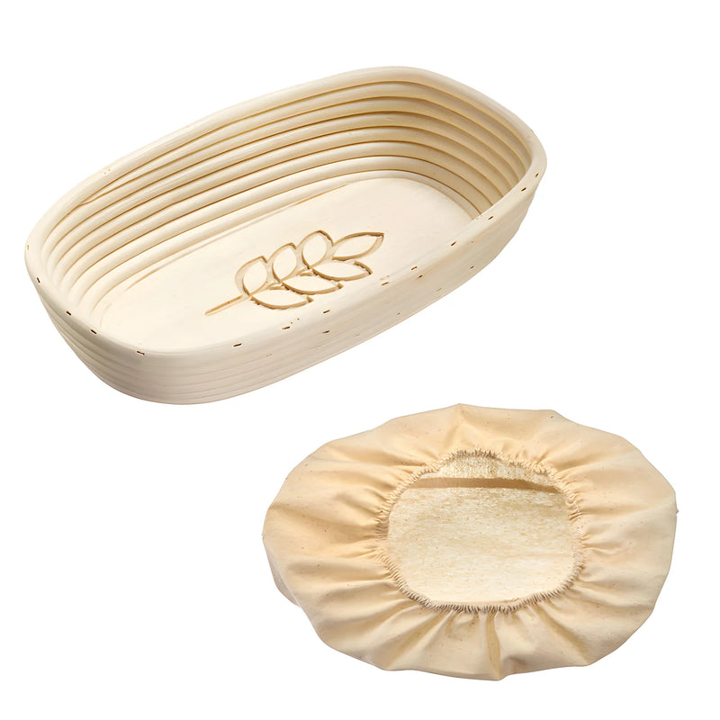 Westmark Set cestello di fermentazione per impasto pane ovale con copertura 34 x 20,5 x 8 cm per circa 1500 - 2000 g di impasto