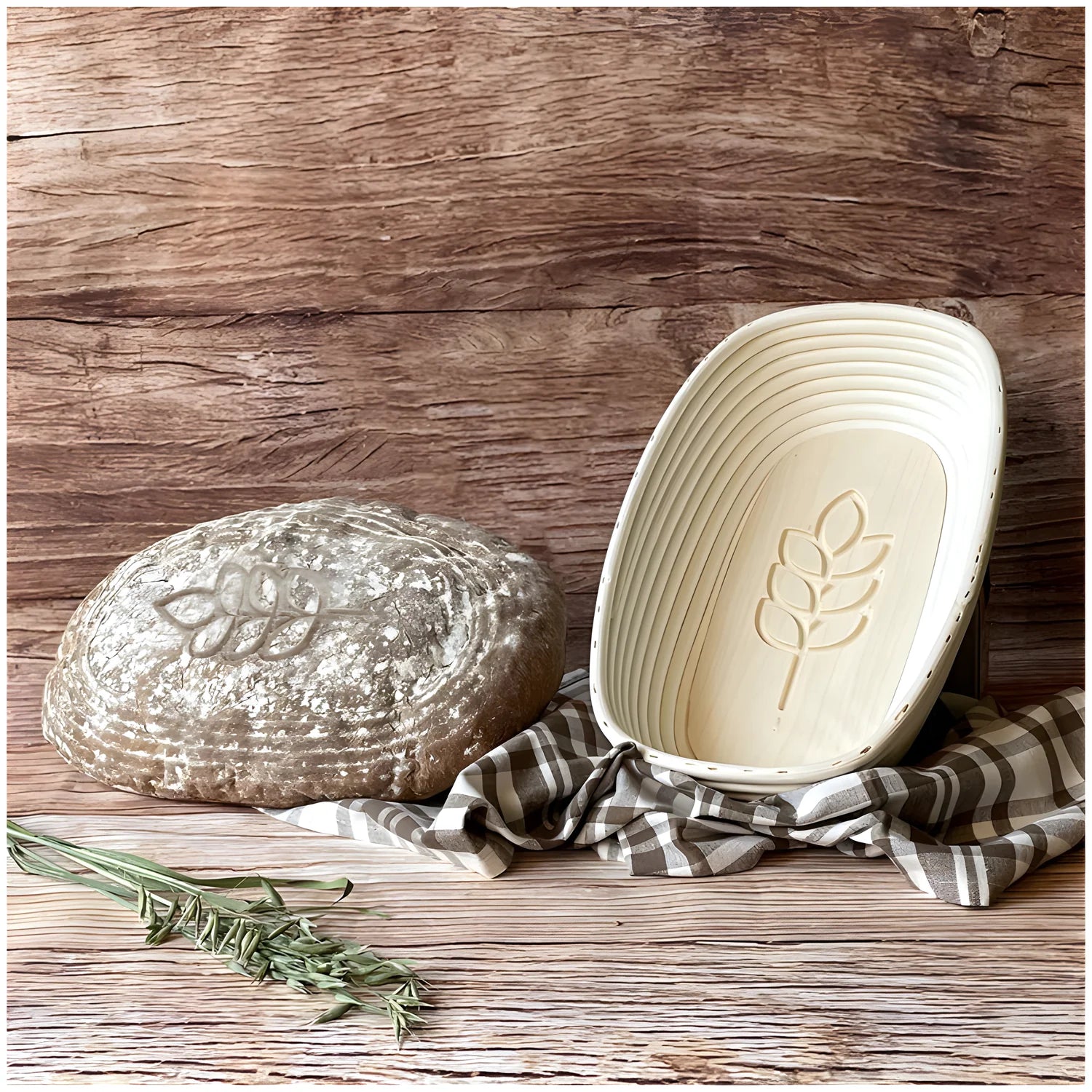 Westmark Set cestello di fermentazione per impasto pane ovale con copertura 34 x 20,5 x 8 cm per circa 1500 - 2000 g di impasto