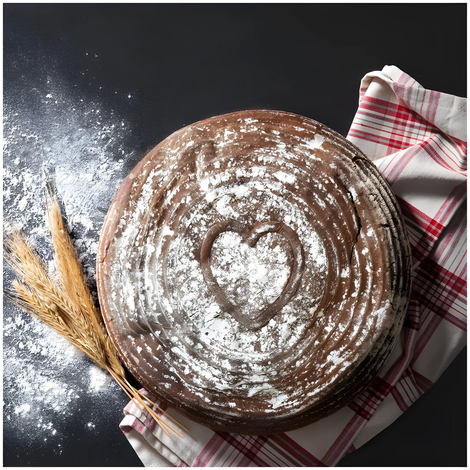 Westmark Cesto lievitazione per impasto pane tondo con fodera cm Ø24,5x8,5 per circa 1000 - 1500 g di impasto