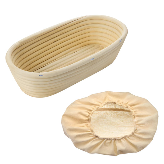 Westmark Cesto lievitazione  per impasto pane ovale con fodera cm 27,5x14x7,1 per circa 750 - 1000 g di impasto