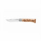 Opinel coltello N°08 manico con incisione che racconta lo Sci