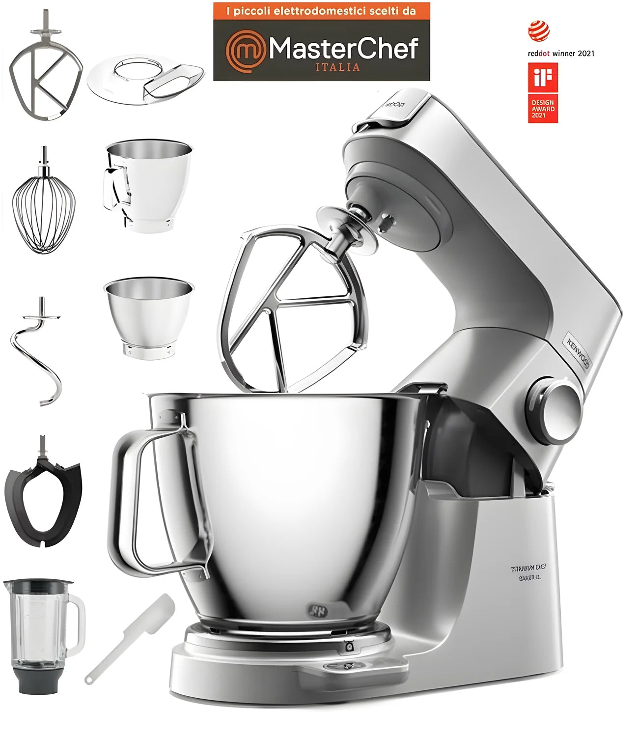 Kenwood Titanium Chef Baker XL Silver KVL85.124SI + accessori e buono di € 100,00