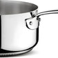 Lagostina Accademia Lagofusion Casseruola Ø 16 cm Fonda Manico Lungo in Acciaio Inox 18/10 adatta a Induzione, Gas e Forno, Finitura Lucida Esterna e Satinata Interna Fondo 5 Strati