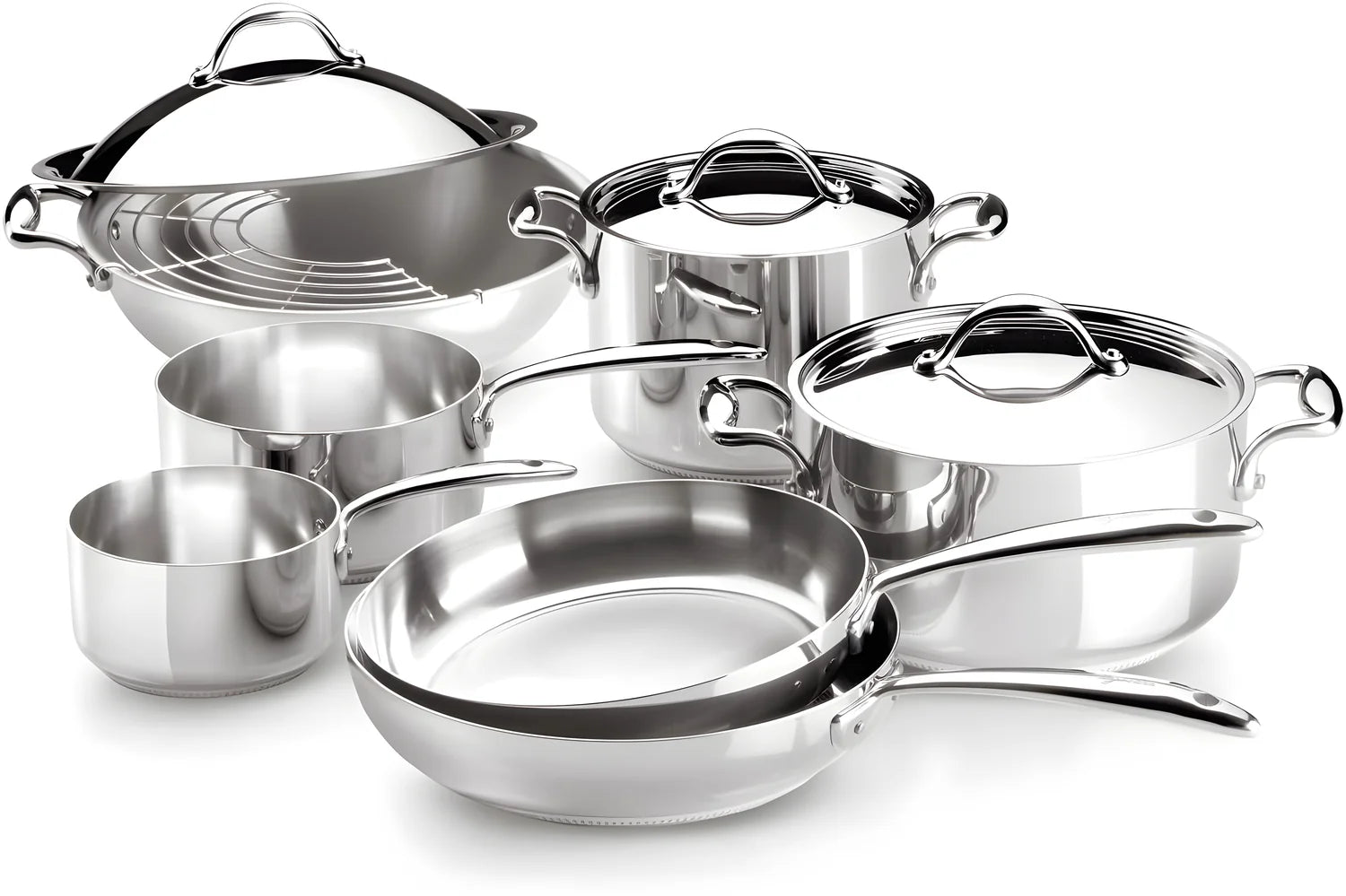 Lagostina Accademia Lagofusion Padella Acciaio Inox 18/10 Ø 20 cm Induzione Gas e Forno fino a 250 °C Finitura Lucida Esterna e Satinata Interna Fondo 5 Strati