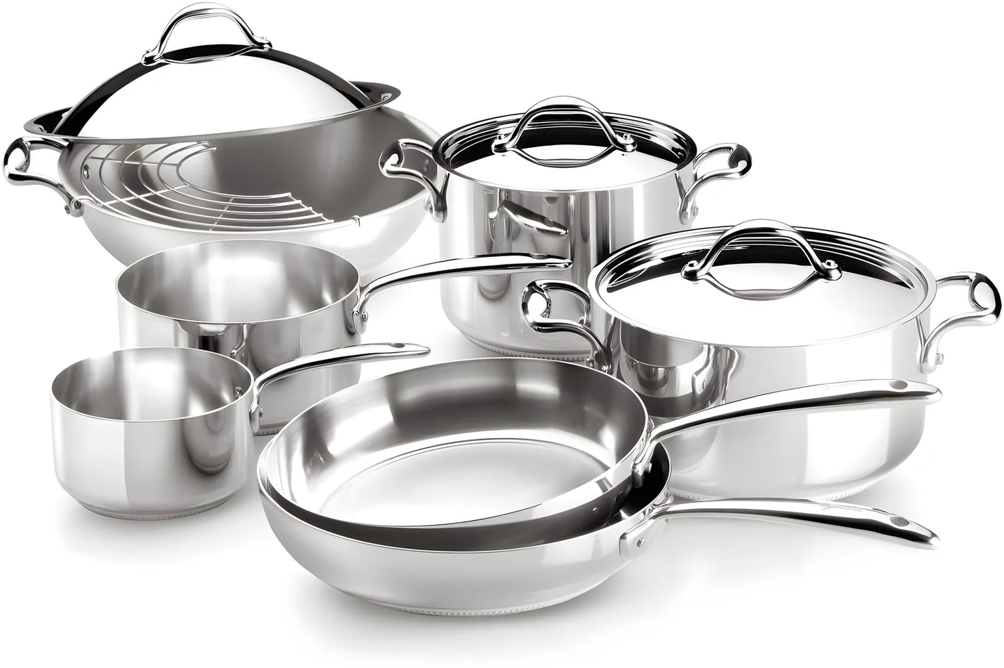 Lagostina Accademia Lagofusion Padella Acciaio Inox 18/10 Ø 26 cm Induzione Gas e Forno fino a 250 °C Finitura Lucida Esterna e Satinata Interna Fondo 5 Strati