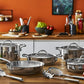 Lagostina Accademia Lagofusion Padella Acciaio Inox 18/10 Ø 24 cm Induzione Gas e Forno fino a 250 °C Finitura Lucida Esterna e Satinata Interna Fondo 5 Strati