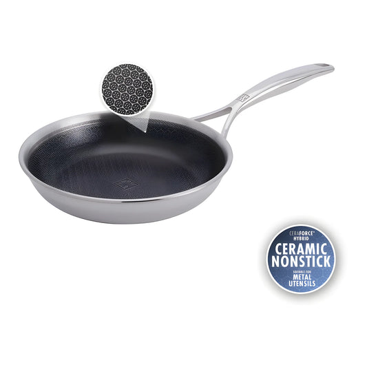 Zwilling Peak Padella 20 cm | Acciaio Inox 18/10, Ceraforce HyCoat Senza PFAS, Induzione e Forno 260°C