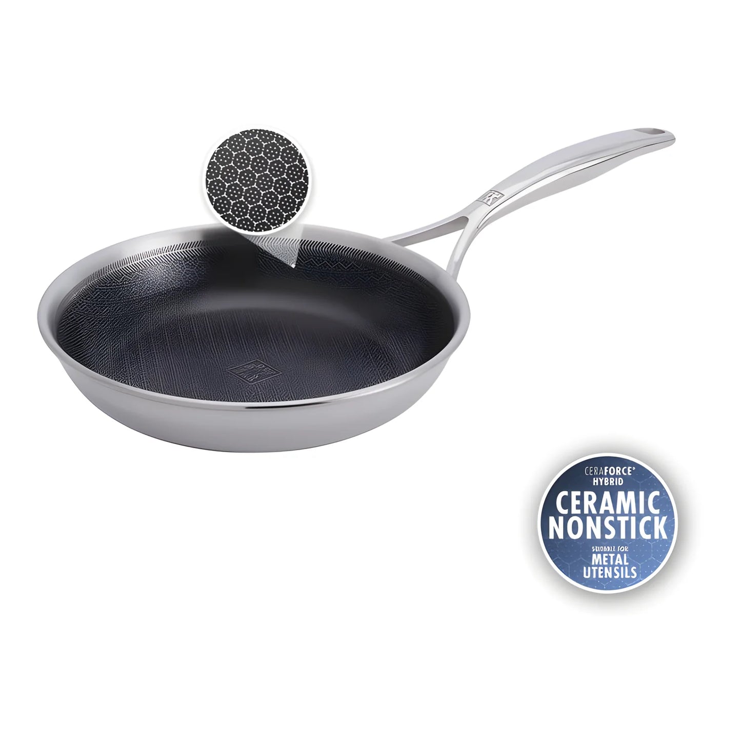 Zwilling Peak Padella 24 cm – Acciaio Inox 18/10, Rivestimento Ceraforce HyCoat Senza PFAS/PFOA
