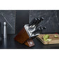 Zwilling Twin Four Star Set 7 Pezzi con Ceppo Marrone Autoaffilante – 5 Coltelli + Forbice, Art. 35145-000