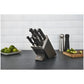 Zwilling Gourmet Set 7 Pezzi con Ceppo Grigio Autoaffilante – 5 Coltelli + Forbice, Art. 36133-410