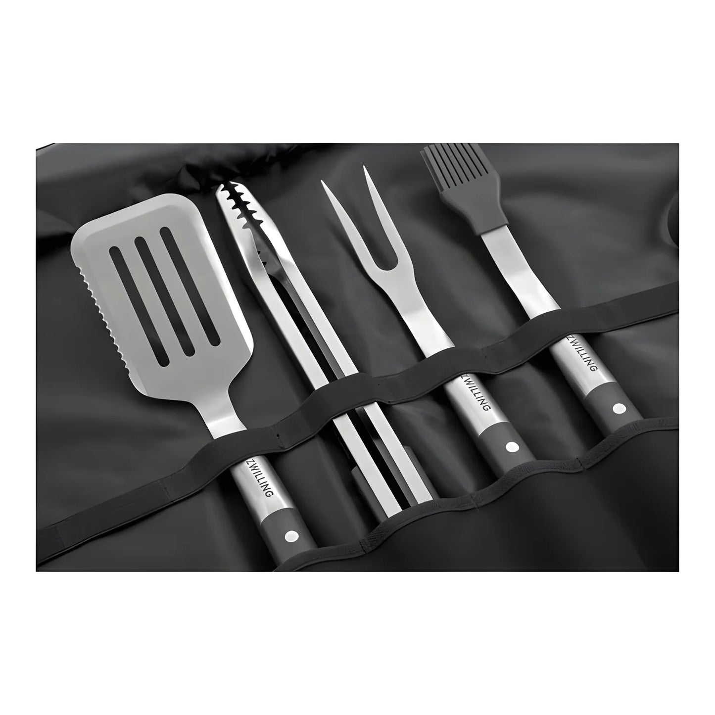Zwilling BBQ+ Set 5 Utensili per Grill in Acciaio Inox – con Custodia in Finta Pelle