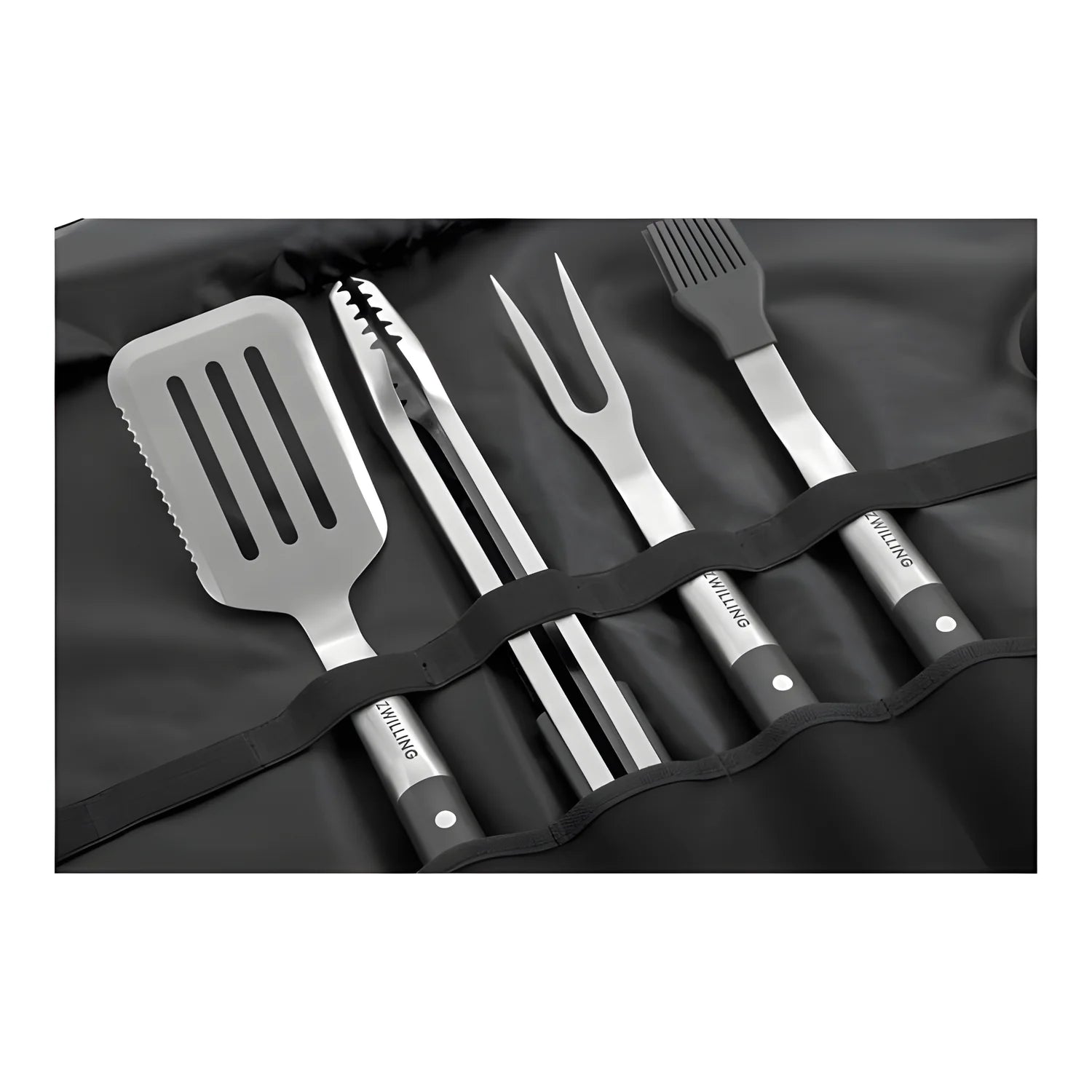 Zwilling BBQ+ Set 5 Utensili per Grill in Acciaio Inox – con Custodia in Finta Pelle