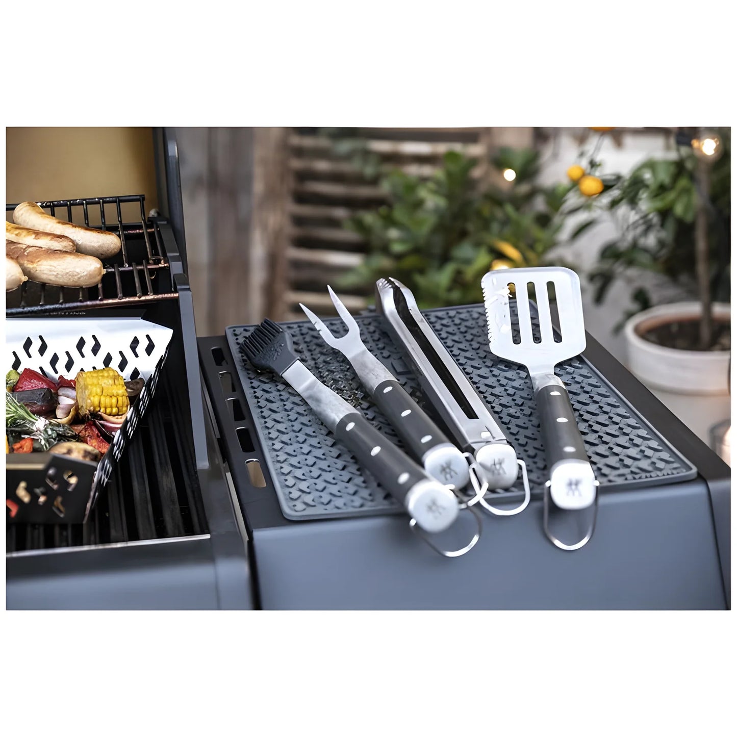 Zwilling BBQ+ Set 5 Utensili per Grill in Acciaio Inox – con Custodia in Finta Pelle