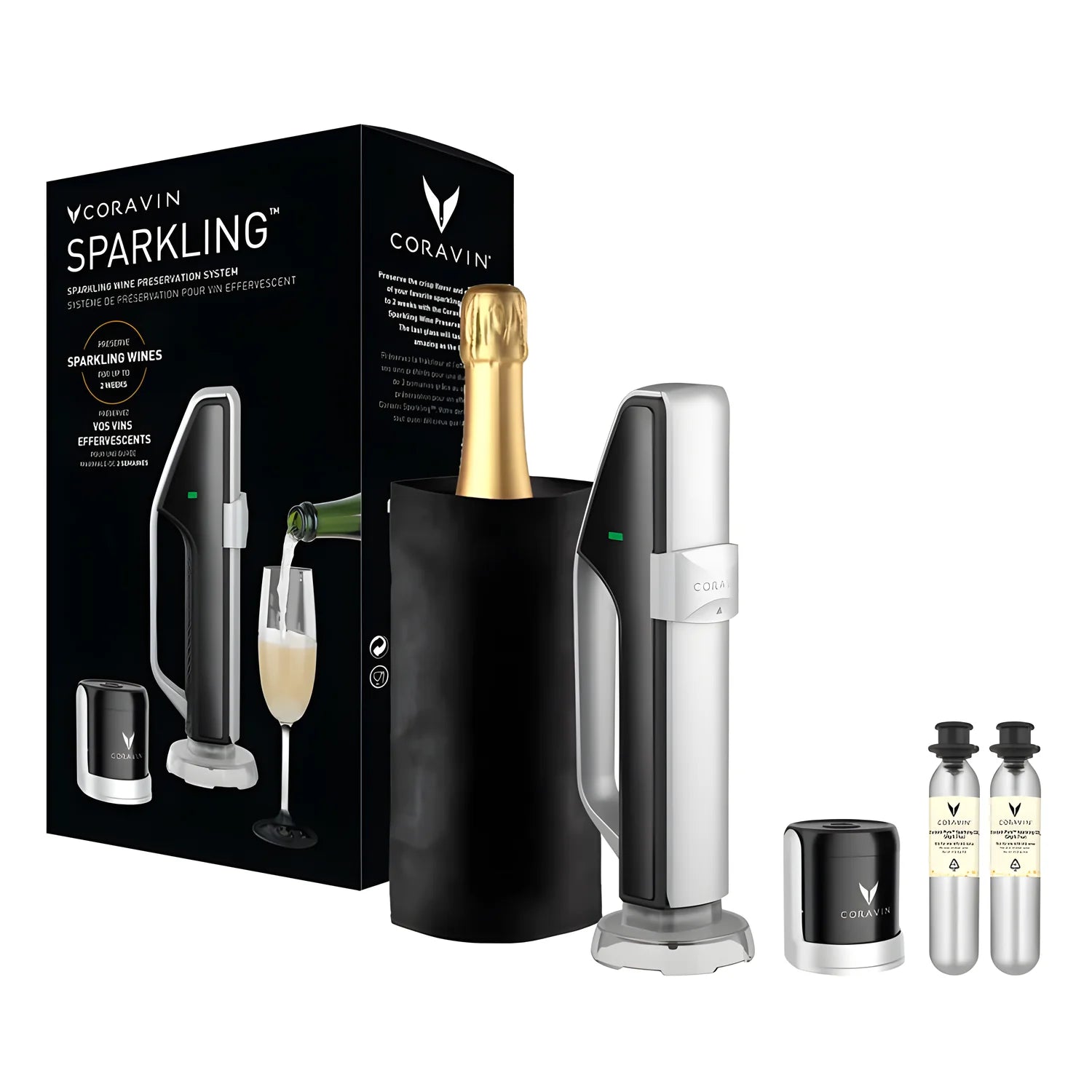 Coravin Sparkling Wine set 5 pezzi Sistema mescita spumante/champagne