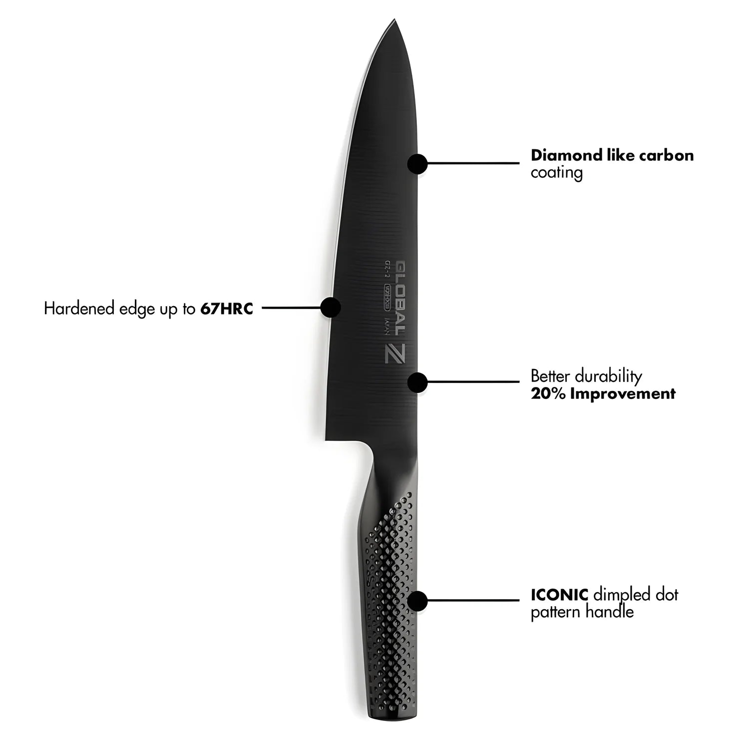 Global GZ-2 Classic Limited Edition lama 20cm DLC durezza 67 HRC