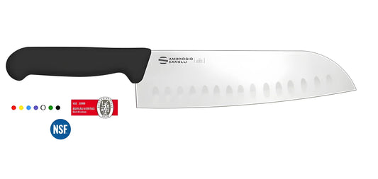 Sanelli Ambrogio coltello professionale Santoku alveolato Supra 18 cm SC50 020