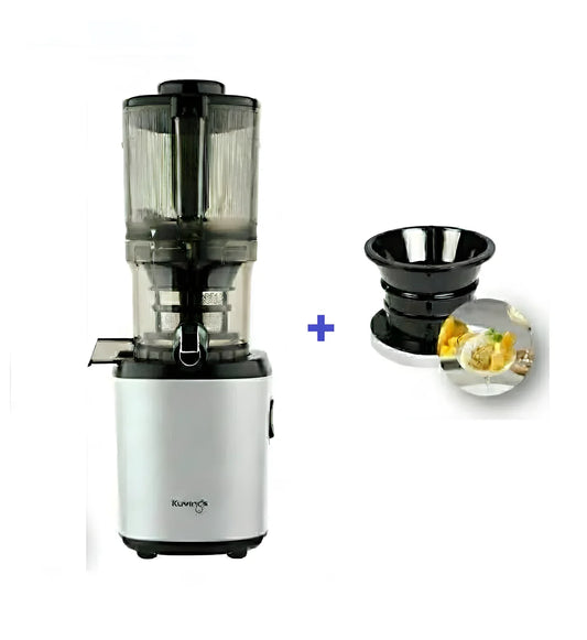 Kuvings AUTO6 Estrattore 200W Silver, Slow Juicer Automatico con Filtro da Gelato