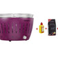 LotusGrill LG G34 U PU Barbecue a Carbone USB Ø32 cm con Kit per partire (Carbonella, Gel accensione e Pinza) Portatile Senza Fumo per Balcone e Outdoor viola